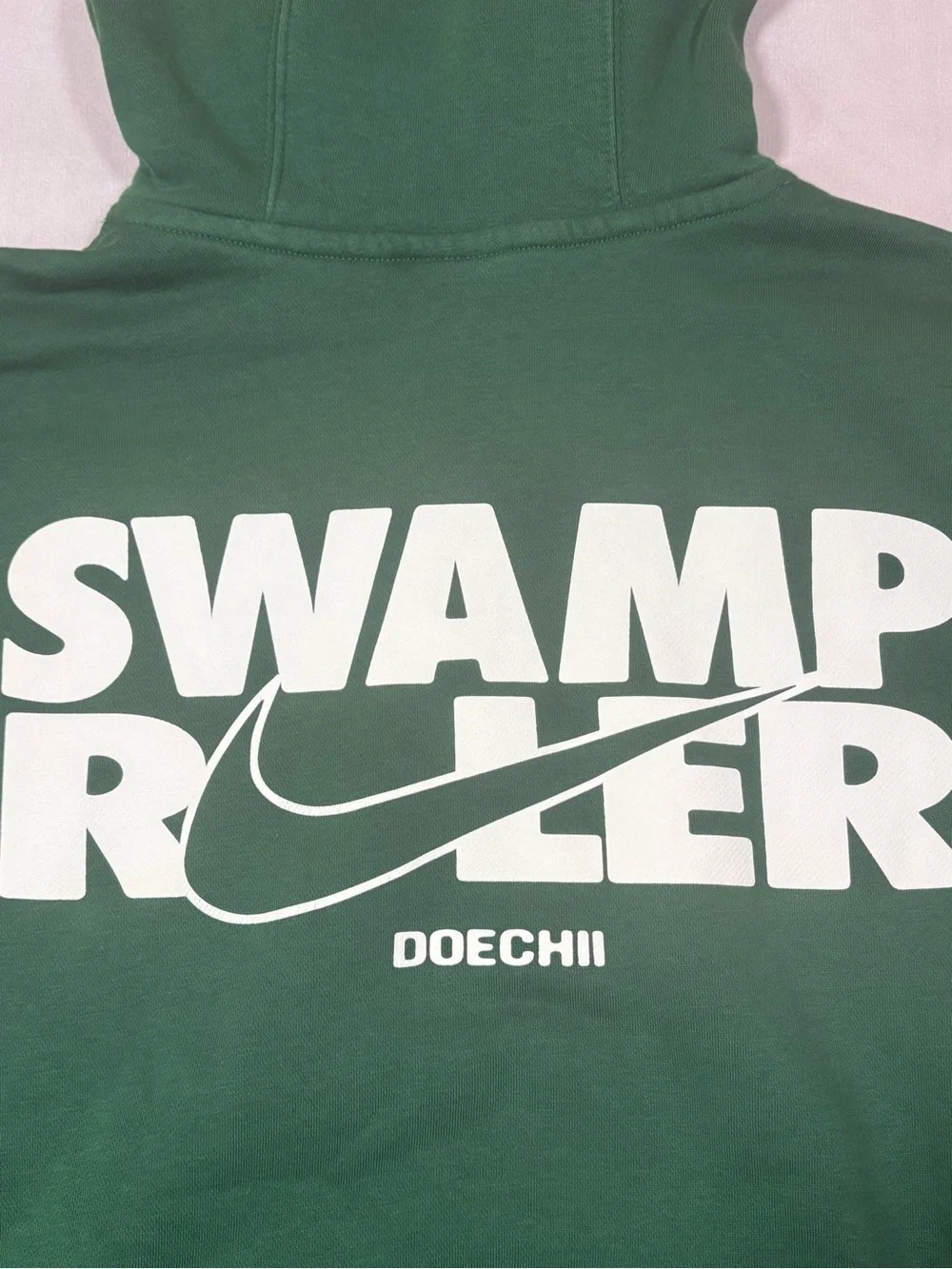 Nike x TDE Doechii Swamp Ruler Green Hoodie Size Medium FLUSH/STAIN